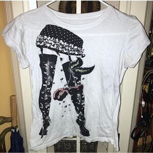 Rhinestone legs t-shirt m